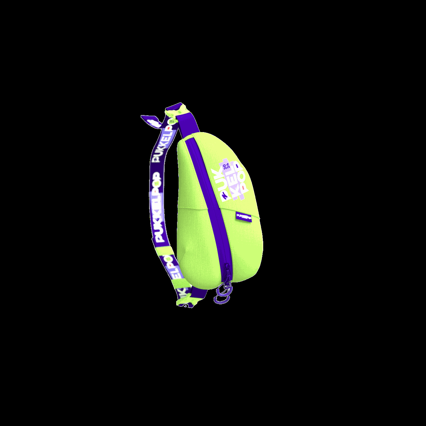 Pukkelpop 荧光绿紫色 Xline 设计预览